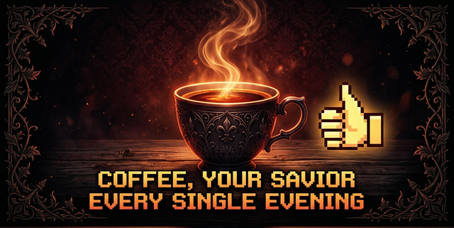 COFFEE, YOUR SAVIOR EVERY SINGLE EVENING 👍